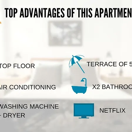 Nestor&jeeves - Sky Light Terrace - Hyper Center - By Sea - Floor Apartamento Nice